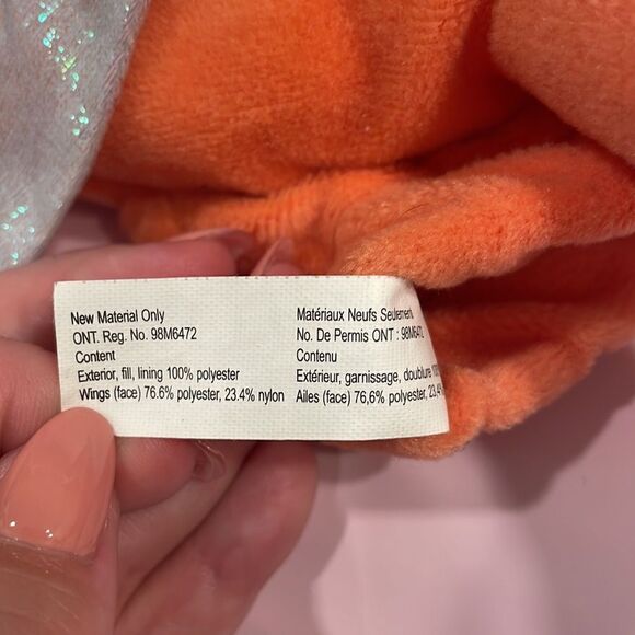 Caltoy Orange Blue Dragon Plush Puppet Vibrant Wings Tail Toy Stuffed 15” long - Picture 7 of 8